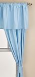 Baby Doll Bedding Solid 5-Piece Window Valance Curtain Set, Blue