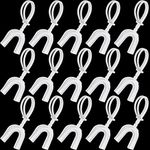Dunzy 20 Pcs Strapped Mouth Guard Football Sports Mouthguard No Boil Mouthguard Adult Youth Football Mouthpiece Mouth Protector for Boxing Lacrosse Hockey Taekwondo(White,Adult)