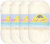 JubileeYarn Delightfully Fine Yarn - 50g/Skein Lace Bamboo - Snow White - 4 Skeins