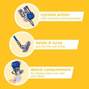 Casdon Dyson Cordless Toy Vacuum Cleaner – Interactive Role-Play, Blue