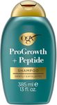 OGX ProGrowth + Peptide Clarifying Shampoo, Gentle Exfoliating Shampoo, Supports Natural Hair Growth by Removing Scalp Build-Up, 1.5% Mandelic Acid, LipiPro Shield™, 385ml