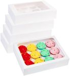 The Baker Shop 5 x 12-Hole Cupcake Window Boxes | Pop-Up Cupcake Boxes 12 Hole | Bakery Bxes Cake Box Holders | 12 Hole Cupcake Boxes | 12 Cupcake Boxes, Cake boxes for Cupcakes - 5 Pack