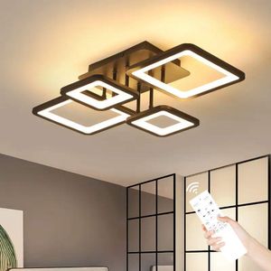 Comely Plafoniera LED Soffitto Rettangolare, Lampada da Soffitto a LED Dimmerabile Soggiorno con Telecomando, Lampadario LED Moderno per Soggiorno Camera Da Letto Cucina E Ufficio