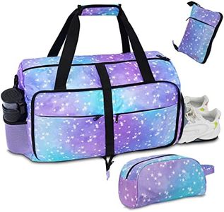 Hp hope 34L Travel Duffel Bag for Womens, Yoga Mat Bags, Gym Bag with Mat Holder, Toiletry Bag, Foldable Gym Tote Bag Large Pockets for Accessories & Water Bottles | Zipper Yoga Mat Bag Carrier