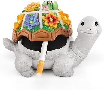 Grovind Cendrier, Cendrier tortue avec couvercle, Cendrier étanche sans fumée Cendrier d'extérieur pour la maison, le bureau et le patio Cendrier d'intérieur