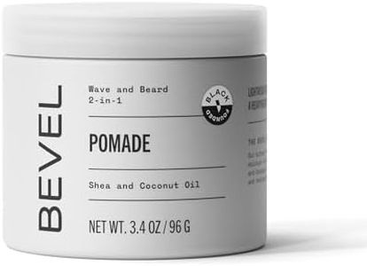 Bevel Beard Balm & Hair Pomade for Waves with Coconut Oil and Shea Butter, Locks in Moisture to Help Reduce Frizz and Breakage, Beard Care for Men, 3.4 Oz