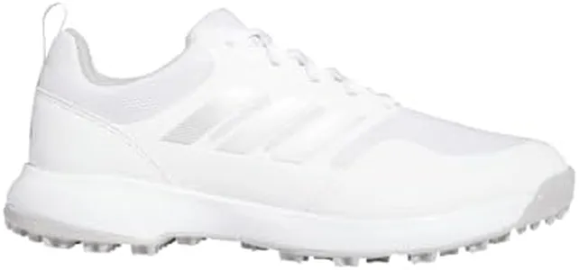 adidas Women's Tech Response Spikeless 3.0 Golf Shoes, Footwear White/Grey Two/Silver Metallic, 9