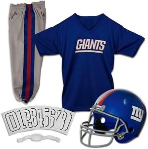 New York Giants Youth NFL Deluxe Helmet and Uniform Set (Small)