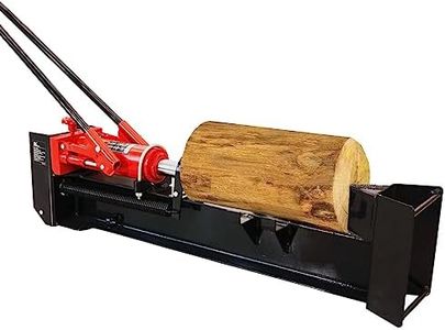 BIG RED ATGS012 Torin Hydraulic Log Splitter: Durable Manual Wood Splitter with Horizontal Full Steel Beam, Labor-saving Machine - Stable and Safe, Capacity 12 Ton, Red