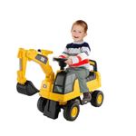 GLACER Push Car, Licensed Caterpillar Ride On Excavator for Toddlers w/Rotatable Digging Bucket, Realistic Driver’s Cab, Horn, Hidden Storage Space, Anti-Slip Wheels, Toddler Construction Truck