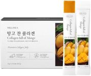 WELLINUS Collagen Full of Mango, Jelly Stick, Marine Collagen, Fast Absorbing, Snack, Ultra-Low Weight Molecular Marine Collagen, HACCP Certified, 22.05 oz/Pack of 25