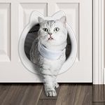 Caremyworld Large Cat Door Interior Door, No-Flap Cat Door for Interior Door, Pet Door for Cats, Easy DIY Setup, No Training, Up to 22 LBS, Easy to Install(Snow White)