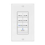 Maxxima 1875 Watt 7 Button Countdown Timer Switch - Maximum 60 Minutes Delay, 1/2 HP for Bathroom Exhaust Fans, Indoor Automated Lighting, Featuring LED Indicator Lights, Wall Plate Included