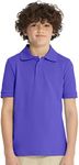 Classroom School Uniforms Kids' Polo Shirt, Purple, X-Large