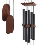 NATURE’S MELODY Wind Chimes Outdoor Deep Tone | Sympathy Black Chimes Gift| Unique Hanging Wooden Chimes Outdoors Decor for Patio Garden Yards |36 inches Large Memorial Wind Chimes for Outside