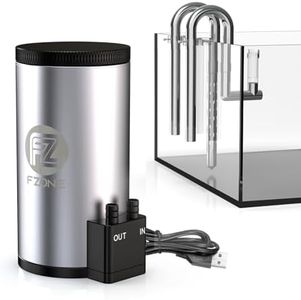 FZONE Aquarium Filter Kit, External Canister Filter 79 GPH for Small Aquariums, Quiet Pump, Dual-Layer Filtration, Adjustable in/Out Pipes, Stainless Steel Design for Tanks up to 24 Gallon