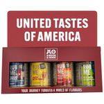 Angus & Oink Gift Set | United Tastes of America | 1 x Texas Steak SPG Seasoning 250G | 1 x Fries With That? 225G | 1 x Nashville Hot Chicken 200G | 1 x Ranch Seasoning 170G | BBQ Lover Gift Set