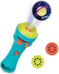 B. Toys by Battat BX1940Z Projector Night-Time Toy for Kids – 2 Slide-in Space Reels – Fun Toddler Flashlight – Light Me to The Moon (Blue) – 4 Years