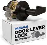 MiLocks Grade 1 Commercial Entry Lever - Passage Lever Locksets - Heavy Duty Door Lock for Office & High Traffic Areas, Commercial Door Locks w/Industrial Latch, Passage, Oil Rubbed Bronze