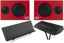 Nord Piano Monitors V2 Active Stereo Speakers (Pair) Bundle with Music Stand V2 and Dust Cover (3 Items)