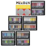 MEEDEN Heavy Body Acrylic Paint Set, 100 Colors Acrylic Paint Tubes, Non-toxic 0.41 fl Oz /12ml Acrylic Paints for Adults, Beginners, Professional Acrylic Paint for Canvas Painting
