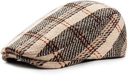 CLAPE Scally Caps for Men Tweed Newsboy Cap Ivy Hat Irish Flat Cap Classic Herringbone Cabbie Gatsby Driving Beret