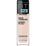 Maybelline New York Fit Me Matte Plus Poreless Powder Liquid Full Coverage Foundation Makeup For Combination Skin, Natural Ivory, 1 Fluid Ounce, Pack Of 1