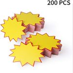 200Pcs Blank Star Retail Sale Signs Sales Price Label Tags for Real Estate and Garage Sales, Fundraising, Stores, Commerce by