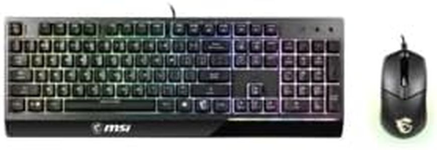 MSI Vigor GK30 FR Combo - Pack Clavier AZERTY et Souris Clutch GM11, Gaming Pleine Taille Filaire, RGB Mystic Light