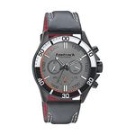 Fastrack Men Leather Autumn-Winter 19 Analog Gray Dial Watch-Nn3072Nl01/Np3072Nl01, Band Color-Black