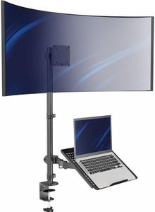 VIVO Laptop and 13 to 32 inch LCD Monitor Stand up Desk Mount, Extra Tall Adjustable Stand, Fits Laptops up to 17 inches (STAND-V012C)