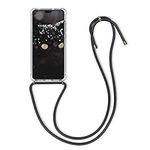 kwmobile Crossbody Case Compatible with Huawei P20 Pro Case - Clear TPU Phone Cover w/Lanyard Cord Strap - Transparent