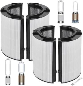 2 Pack 360° Combi 2-in-1 HEPA + Carbon Filter for Dyson HP1 PC1 HP10 TP07 | PC2 PC3 TP11 HP11 TP10 HP09 TP09 HP07 TP06 HP06 DP04 HP4B PH3A TP7A TP7C TP4A TP4B Purifier 2-in-1 Replacement Filter