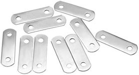 uxcell Repair Plate, 34mmx10mm, Flat Fixing Mending Corner Brace Bracket Connector, Pack of 10