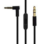 Audio Aux Cable Cord Wire with Inline Microphone and Control for Beats by Dr Dre Headphones Solo Studio Pro Detox Wireless Mixr Executive Pill Sony Noise Cancelling & More (Black)