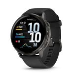 Garmin Venu 4 45mm - GPS Smartwatch, AMOLED Touchscreen, 24/7 Advanced Health & Fitness, 80+ sports apps, Flashlight, ECG app, Sleep Tracking, Fitness coach, up to 12 days battery life, Slate/Black