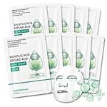 Salicylic Acid Face Mask Skincare, Deep Cleansing Sheet Masks for Face, Hydrating & Soothing Facial Mask for All Skin - Daily Facial Sheet Mask for Women & Men, Pack of 10