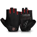 MOREOK Anti-Slip Shock-Absorbing Gel Pad Breathable Mountain Bike Gloves Road Racing Bicycle Cycling Gloves for Women and Man (Black, L)