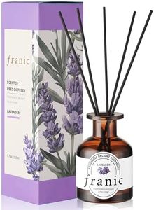 FRANIC Reed Diffuser - White Lavender 3.7oz(110ml) with Scented Diffuser 6 Sticks, Long Lasting Fragrance for Home & Office Decor, Aromatherapy Diffuser Oil Gift Set
