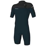 O'Neill Mens Hammer 2mm Chest Zip Shorty Wetsuit - Slate Black - Easy Stretch Breathable