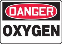 Accuform Signs 25cm x 36cm Plastic Safety Sign"Danger Oxygen"