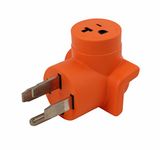 AC WORKS 4-Prong 220-Volt Plug to 120-Volt 15/ 20Amp Household Female Adapter Cord (4-Prong 14-50 Outlet to Household)