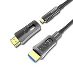 ATZEBE Fiber Optic HDMI Cable -30m, HDMI 2.0 Cable Support Ultra HD 4K@60Hz HDR, High Speed 18Gbps, YCbCr 4:4:4 8bit, 3D, ARC, HEC, CEC, HDCP 2.2 with Dual Standard HDMI and Micro HDMI Connectors