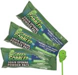 Green Gobbler Drain Opener Pacs for Drain and Toilet Clogs, 3 Pac with Free Hair Grabber Tool