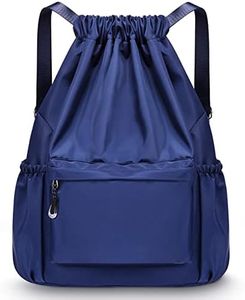 INONIX Large Capacity Folding Travel Drawstring Backpack Sports Gym Bag for Women Men Children Large Size with Zipper Bottle Pockets