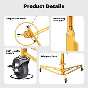 XPOtool Drywall Lift – Adjustable Panel Hoist, 68kg Capacity