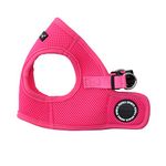 Puppia Neon Soft Vest Harness Step-in No Choke No Pull Walking Training for Small and Medium Dog, Pink, Medium