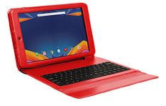 Visual Land Prestige Prime 10ES-10.1-Inch Octa-Core Android 5.1 Lollipop 32GB Tablet with Keyboard Case, IPS 1280x800 HD Touch Screen, Red