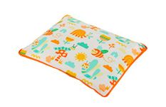 KANYOGA Mustard Seed Pillow for New Born Baby | Round Head Pillow with Outer Cotton Cover 0 to 6 Months (L 23 X W 31 X H 3 Cm), Multicolor