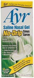 Ayr Saline Nasal Gel No-drip Sinus Spray With Soothing Aloe Vera, 0.75 Fl Oz Spray Bottle, (Pack of 1)